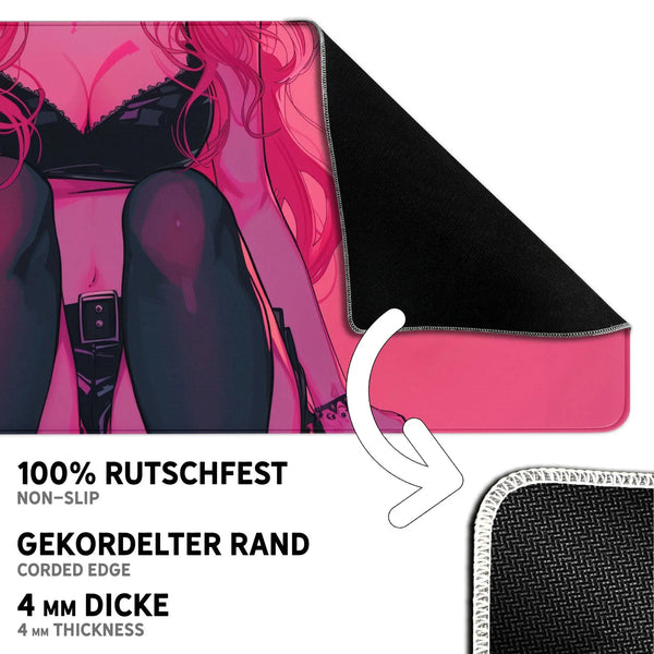 Gaming Mauspad XXL | Cute Girl | PREMIUM-DICKE 4 MM Sunnywall