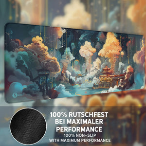 Gaming Mauspad XXL | Dreamy Asia - Verträumtes Asien | PREMIUM-DICKE 4 MM Sunnywall
