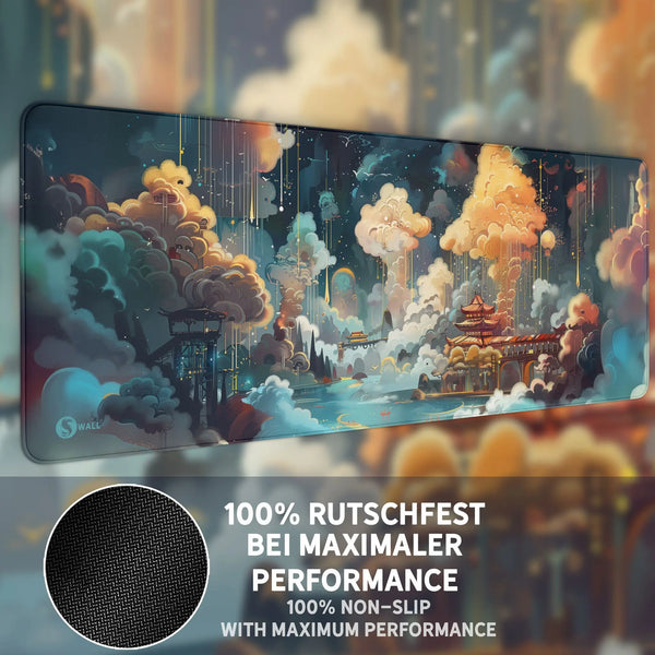 Gaming Mauspad XXL | Dreamy Asia - Verträumtes Asien | PREMIUM-DICKE 4 MM Sunnywall