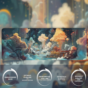 Gaming Mauspad XXL | Dreamy Asia - Verträumtes Asien | PREMIUM-DICKE 4 MM Sunnywall