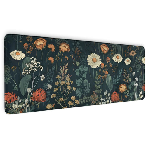 Gaming Mauspad XXL | Floral - Blumengarten | PREMIUM-DICKE 4 MM Sunnywall