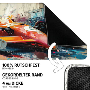 Gaming Mauspad XXL | Formel 1 F1 Rennwagen | PREMIUM-DICKE 4 MM Sunnywall