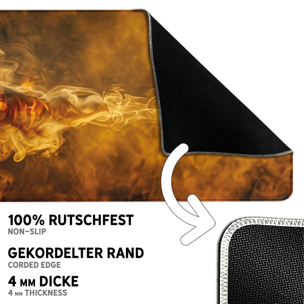 Gaming Mauspad XXL | Fussball Hot | PREMIUM-DICKE 4 MM Sunnywall