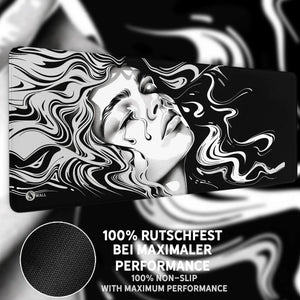 Gaming Mauspad XXL | Ink Girl | PREMIUM-DICKE 4 MM Sunnywall
