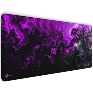 Gaming Mauspad XXL | Liquid  schwarz purpur 90Degree | PREMIUM-DICKE 4 MM Sunnywall