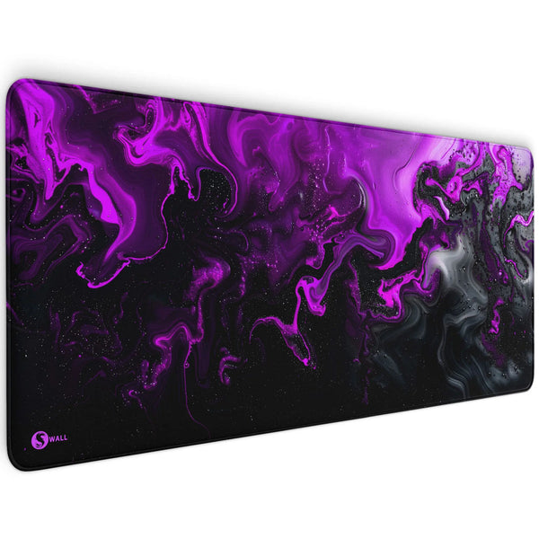 Gaming Mauspad XXL | Liquid  schwarz purpur 90Degree | PREMIUM-DICKE 4 MM Sunnywall