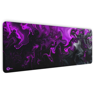 Gaming Mauspad XXL | Liquid  schwarz purpur 90Degree | PREMIUM-DICKE 4 MM Sunnywall