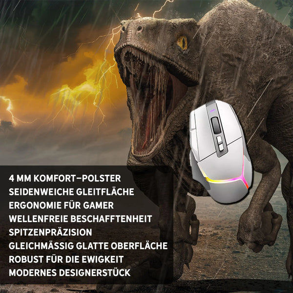 Gaming Mauspad XXL | Raptor Dinosaurier | PREMIUM-DICKE 4 MM Sunnywall