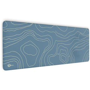 Gaming Mauspad XXL | Topografie - blau | PREMIUM-DICKE 4 MM Sunnywall