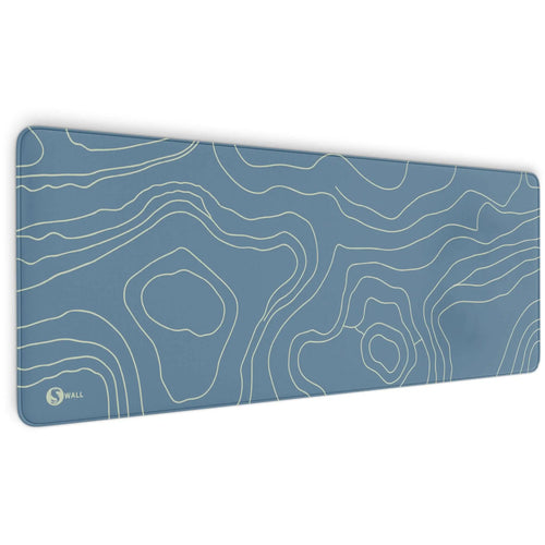 Gaming Mauspad XXL | Topografie - blau | PREMIUM-DICKE 4 MM Sunnywall