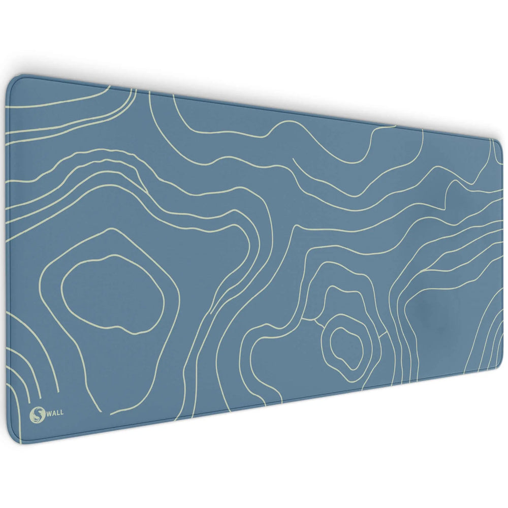Gaming Mauspad XXL | Topografie - blau | PREMIUM-DICKE 4 MM Sunnywall