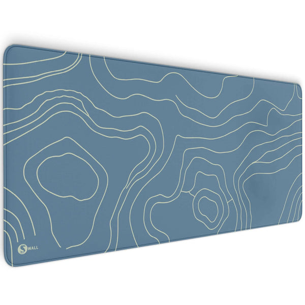 Gaming Mauspad XXL | Topografie - blau | PREMIUM-DICKE 4 MM Sunnywall