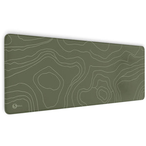 Gaming Mauspad XXL | Topografie - moosgrün | PREMIUM-DICKE 4 MM Sunnywall
