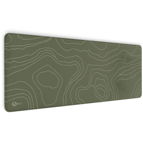 Gaming Mauspad XXL | Topografie - moosgrün | PREMIUM-DICKE 4 MM Sunnywall