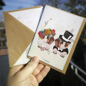 Geschenkkarte Hochzeitskarte Grußkarte Karte pug Mops Sunnywall