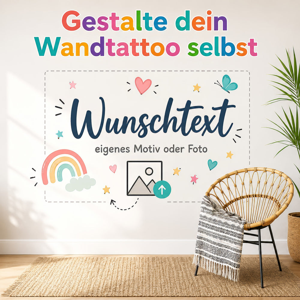 Wandtattoo selbst gestalten – Wunschtext, Motiv & Foto im Sunnywall Designer