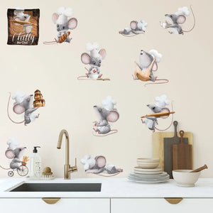 Küchenchef Chilly Maus  - Wandtattoo Kinderzimmer Küche Wandaufkleber Sunnywall