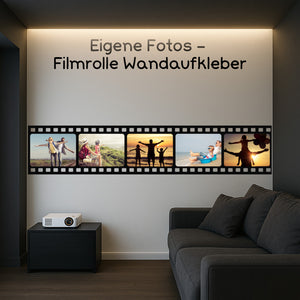 Wandtattoo – Personalisierbare Filmrolle mit Fotos | Einzigartige Wanddekoration im Kino-Look - Sunnywall - Individualität trifft Design