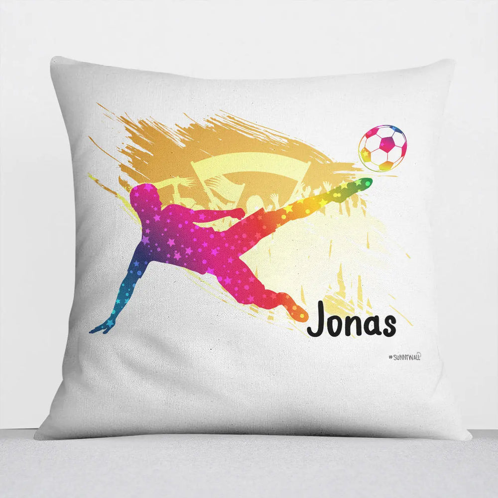Kissen mit Reißverschluss Fußballspieler – Personalisiert mit Namen Sunnywall