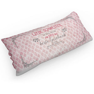 Kissen mit Wunschname individuell personalisiert 80x40 Kuschelkissen Pärchen Kissen Geschenkidee Sunnywall
