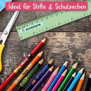 Mini - Namensaufkleber Aufkleber mit Namen – 16x6 mm - 154 Stück Sunnywall