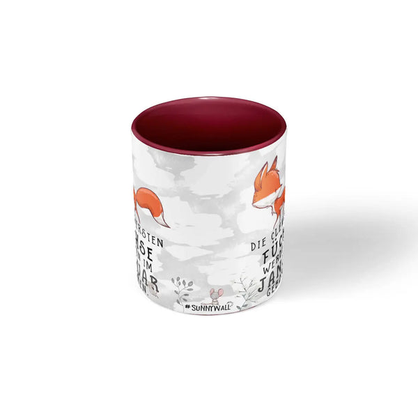 Monatstasse | Kaffeetasse Tasse Geburtstag Januar bis Dezember | Die cleversten Füchse inkl. Geschenkkarte Sunnywall