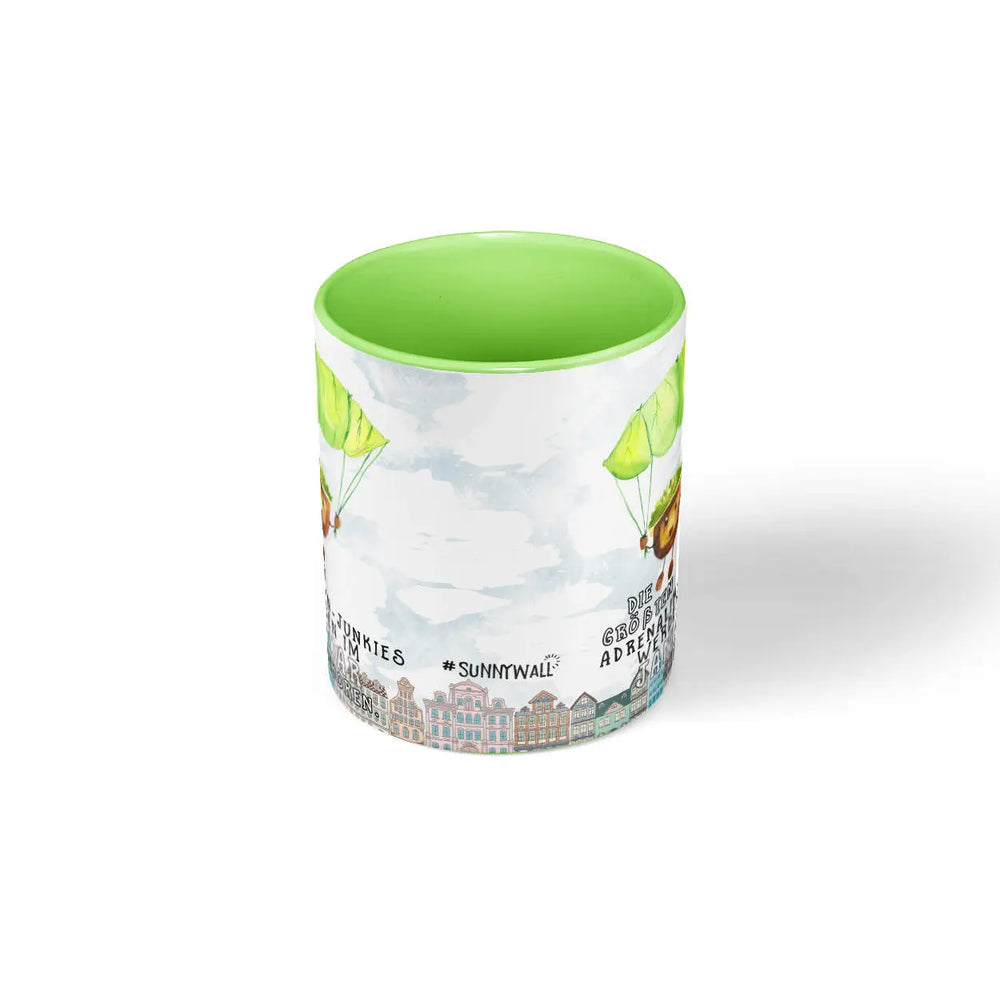 Monatstasse | Kaffeetasse Tasse Geburtstag Januar bis Dezember | Die größten Adrenalin Junkies Geburtstagstasse inkl. Geschenkkarte Sunnywall