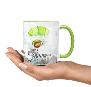 Monatstasse | Kaffeetasse Tasse Geburtstag Januar bis Dezember | Die größten Adrenalin Junkies Geburtstagstasse inkl. Geschenkkarte Sunnywall