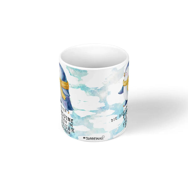 Monatstasse | Kaffeetasse Tasse Geburtstag Januar bis Dezember | Die schönsten Pinguine inkl. Geschenkkarte Sunnywall