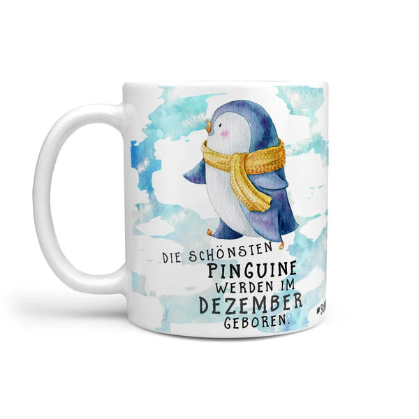 Monatstasse | Kaffeetasse Tasse Geburtstag Januar bis Dezember | Die schönsten Pinguine inkl. Geschenkkarte Sunnywall