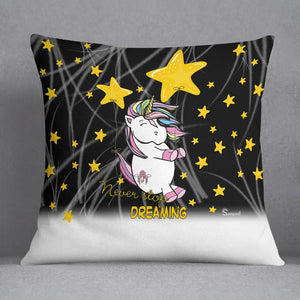 Never stop dreaming stars Einhorn unicorn Kissen pillow Sunnywall® Sunnywall