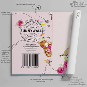 Prinzessin Bordüre Wandbordüre Sunnywall