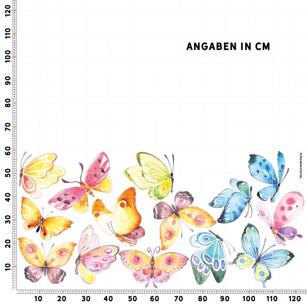 Schmetterlinge Wandtattoo XXL Set | Kinderzimmer Aufkleber bunt Wanddeko Sunnywall
