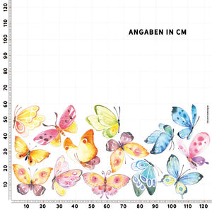 Schmetterlinge Wandtattoo XXL Set | Kinderzimmer Aufkleber bunt Wanddeko Sunnywall