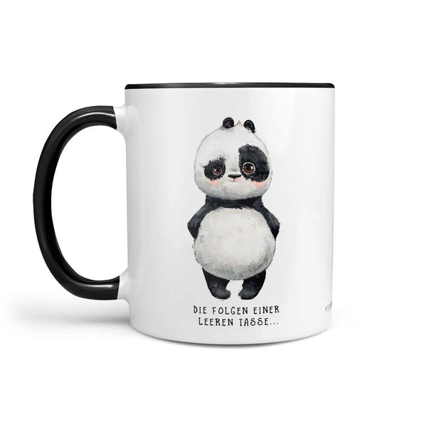 Spruch Tasse | Kaffeetasse - Panda Die folgen einer leeren Tasse Entzug Sunnywall