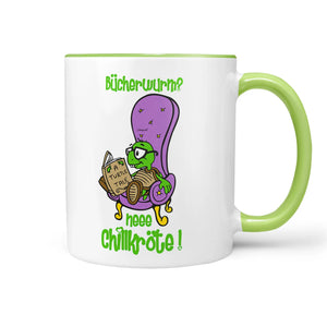 Spruch Tasse | Kaffeetasse Tasse Becher Bücherwurm Chillkröte Schildkröte Sunnywall