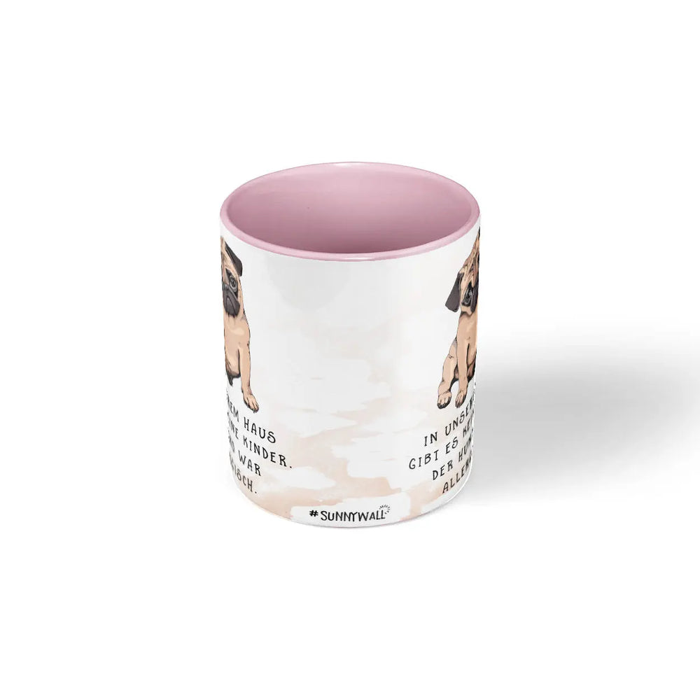 Tasse Spruch | Kaffeetasse Mops - Der Hund war allergisch Sunnywall