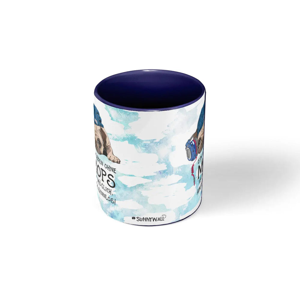 Tasse Spruch | Kaffeetasse Mops - Ein leben OHNE Mops Sunnywall