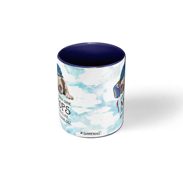 Tasse Spruch | Kaffeetasse Mops - Ein leben OHNE Mops Sunnywall