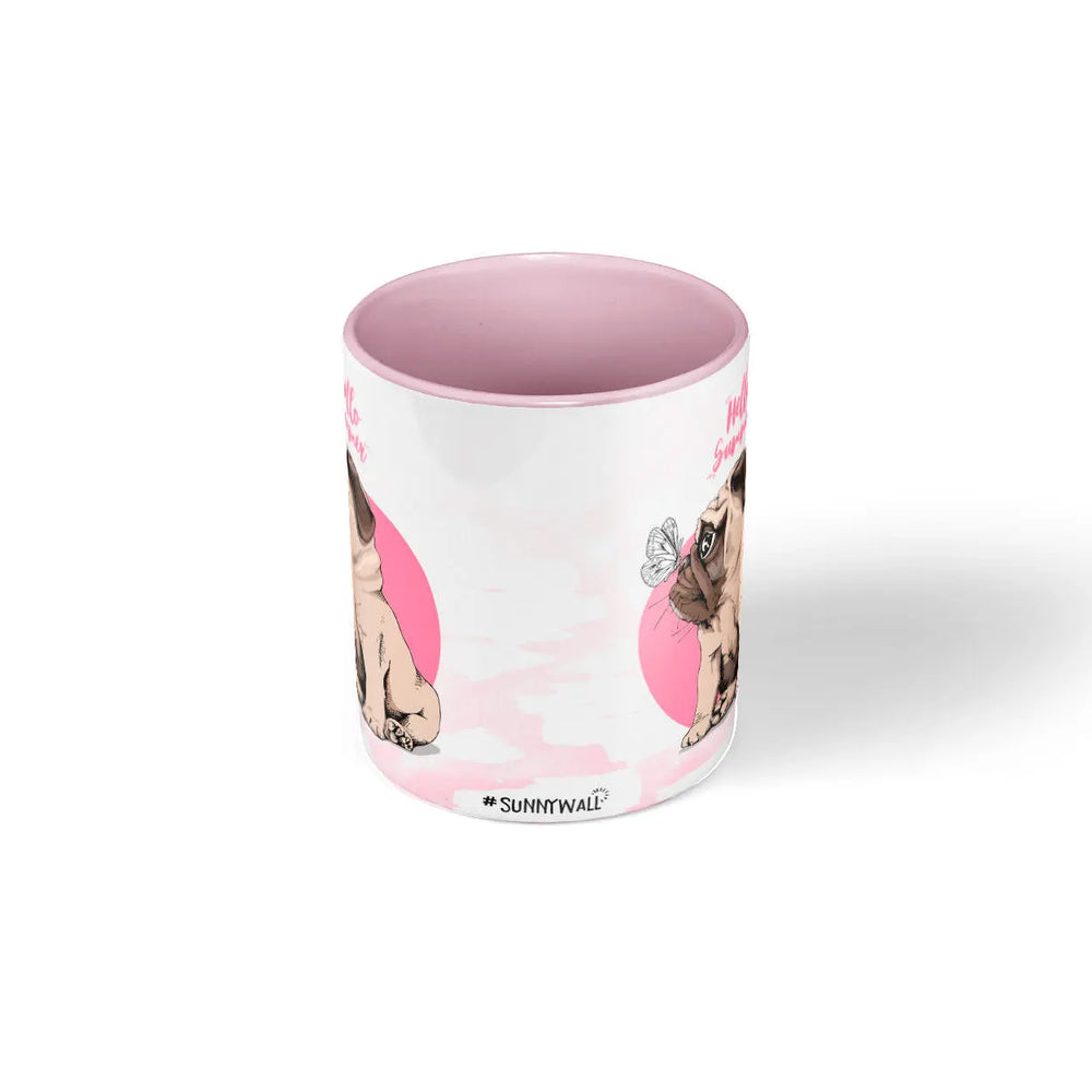 Tasse Spruch | Kaffeetasse Mops Hund - Hello Summer Schmetterling Sunnywall