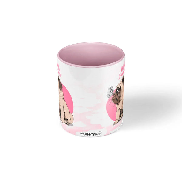Tasse Spruch | Kaffeetasse Mops Hund - Hello Summer Schmetterling Sunnywall
