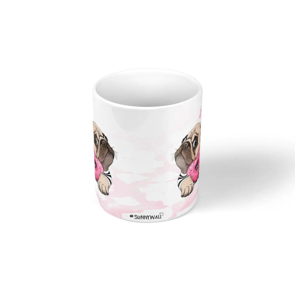 Tasse Spruch | Kaffeetasse Mops PUG - love is sweet Sunnywall