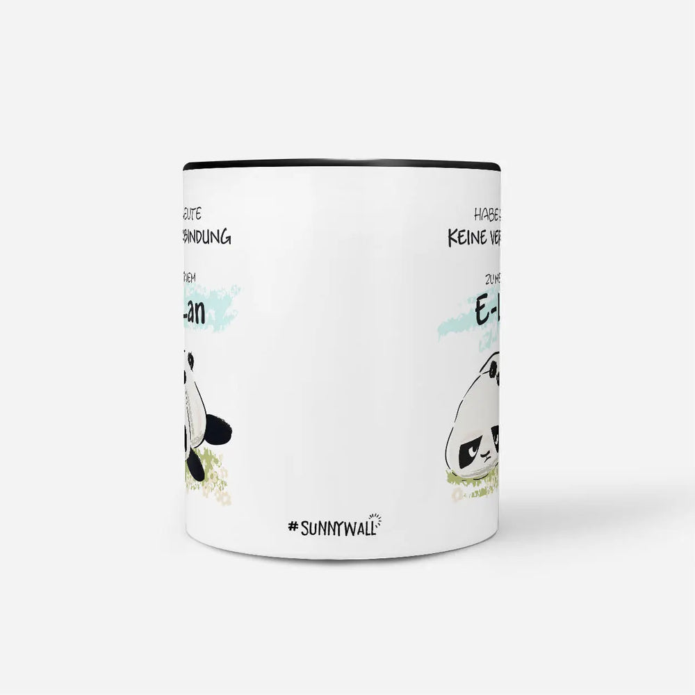 Tasse Spruch | Kaffeetasse -  Panda mit E-Lan Sunnywall