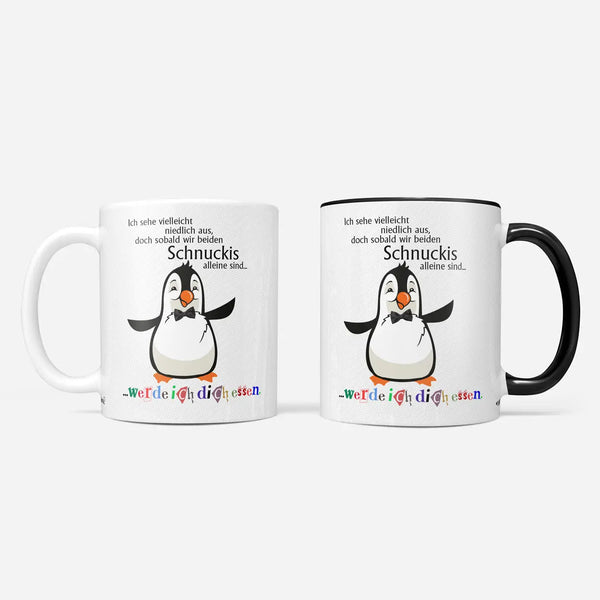 Tasse Spruch | Kaffeetasse - Pinguin - Ich werde dich essen Sunnywall