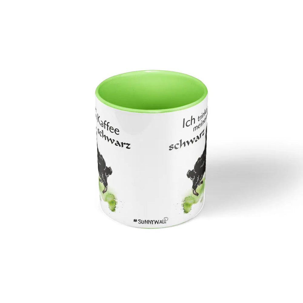 Tasse Spruch | Kaffeetasse- Schwarzes Schaf -  Ich trinke meinen Kaffee SCHWARZ Sunnywall