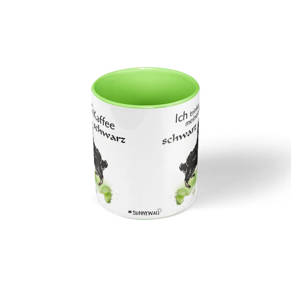 Tasse Spruch | Kaffeetasse- Schwarzes Schaf -  Ich trinke meinen Kaffee SCHWARZ Sunnywall