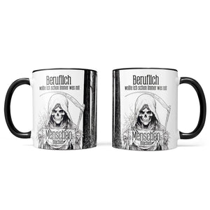 Tasse Spruch | Kaffeetasse | Beruflich wollte ich schon immer was mit Menschen machen | Statement Sunnywall
