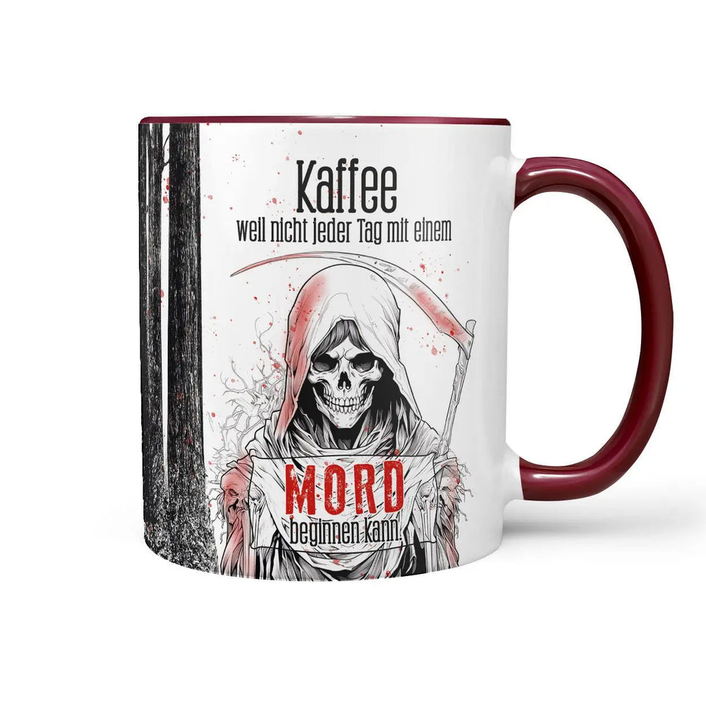 Tasse Spruch | Kaffeetasse | Kaffee weil nicht jeder Tag mit einem Mord beginnen kann | Statement Sunnywall