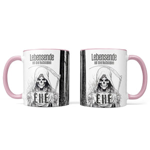 Tasse Spruch | Kaffeetasse | Lebensende mit drei Buchstaben - EHE - | Statement Sunnywall