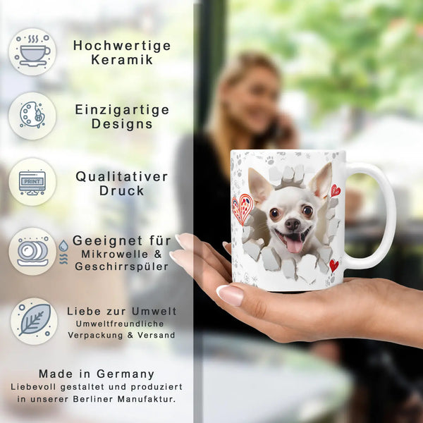 Tasse | Chihuahua | weisses Fell | Hunderassen Kollektion Sunnywall
